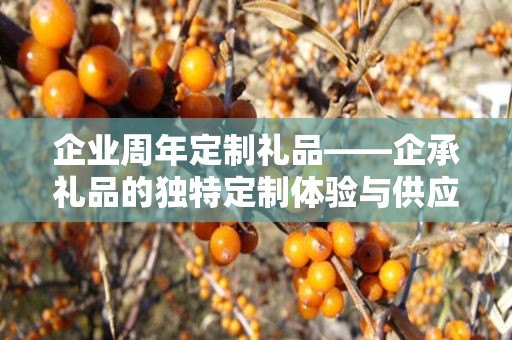 企业周年定制礼品——企承礼品的独特定制体验与供应链优势